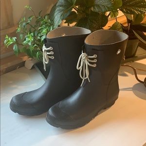 Laced Rain Boots NWOT